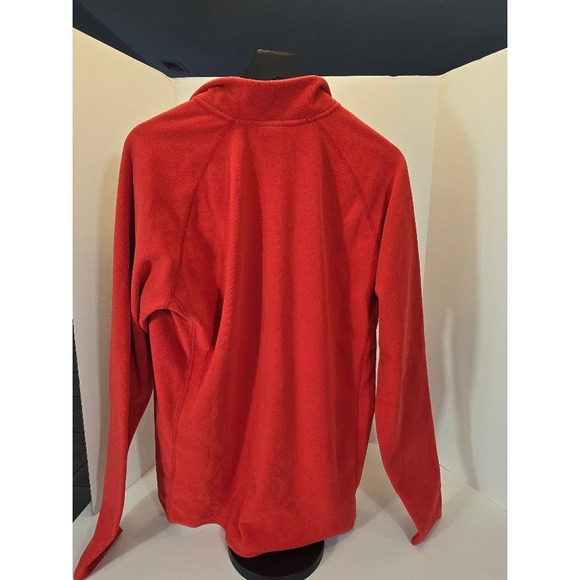 The North Face Mens L Pullover Fleece Quarter Zip Jacket Red - Picture 2 of 10